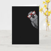 Kongo African Gray Parrot Karte (Gelbe Blume)