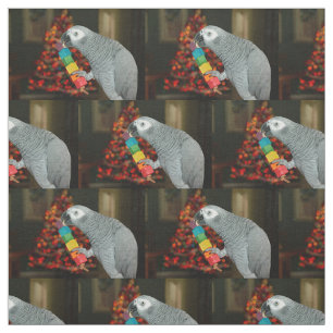 Kongo African Gray Parrot Merry Christmas Tree Stoff