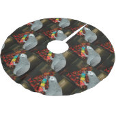 Kongo African Gray Parrot Merry Weihnachtsbaum Polyester Weihnachtsbaumdecke (Schrägansicht)