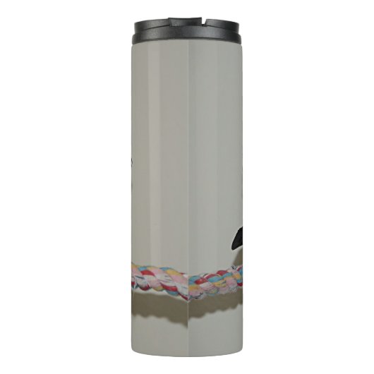 Kongo African Gray Parrot Schwanz Prevue Thermosbecher (Rückseite)