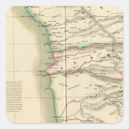 Kongo, Afrika 41 Quadratischer Aufkleber (Vorderseite)