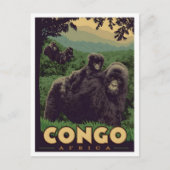 Kongo Afrika Vintage Reise  Postkarte (Vorderseite)