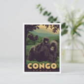Kongo Afrika Vintage Reise  Postkarte (Stehend Vorderseite)