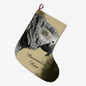 Kongo Afrikanischer Grau Papagei mit Ruffled Feath Großer Weihnachtsstrumpf (Vorderansicht (hängend))