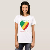 Kongo-Brazzaville Flaggen-Schatz-T - Shirt (Vorne ganz)