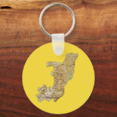 Kongo-Brazzaville-Karte Schlüsselanhänger (Vorderseite)