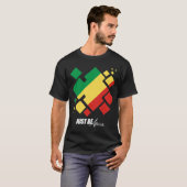 Kongo-Brazzaville Kubed - Dunkler T - Shirt (Vorne ganz)