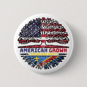 Kongo Congolese US American United States Tree Button
