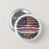 Kongo Congolese US American United States Tree Button (Vorne & Hinten)
