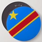 Kongo - Demokratische Republik Kongo-Flagge Button (Vorne & Hinten)