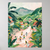 Kongo Druck Kongo Illustration Kinshasa Poster Kon (Vorne)