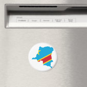 Kongo-Flag-Karte Magnet (In Situ (Geschirrspüler))