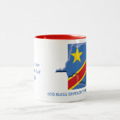 KONGO FLAG MAP-Skripte individuell Zweifarbige Tasse (Mittel)