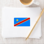 Kongo-Flagge Adressaufkleber (Insitu)