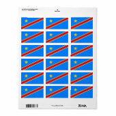 Kongo-Flagge Adressaufkleber (Vorne)
