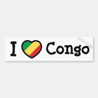 Kongo-Flagge Autoaufkleber