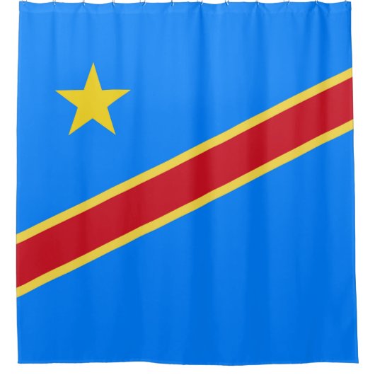 Kongo-Flagge Duschvorhang (Vorderseite)
