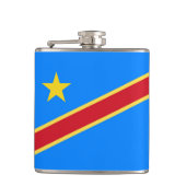 Kongo-Flagge Flachmann (Vorderseite)