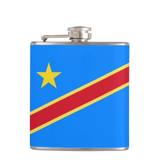 Kongo-Flagge Flachmann (Vorderseite)