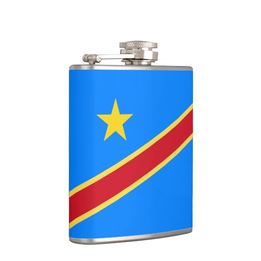 Kongo-Flagge Flachmann (Rechts)