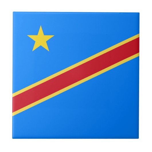 Kongo-Flagge Fliese (Vorderseite)