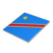 Kongo-Flagge Fliese (Seite)