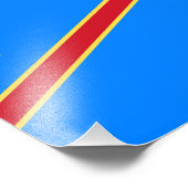 Kongo-Flagge Fotodruck (Ecke)