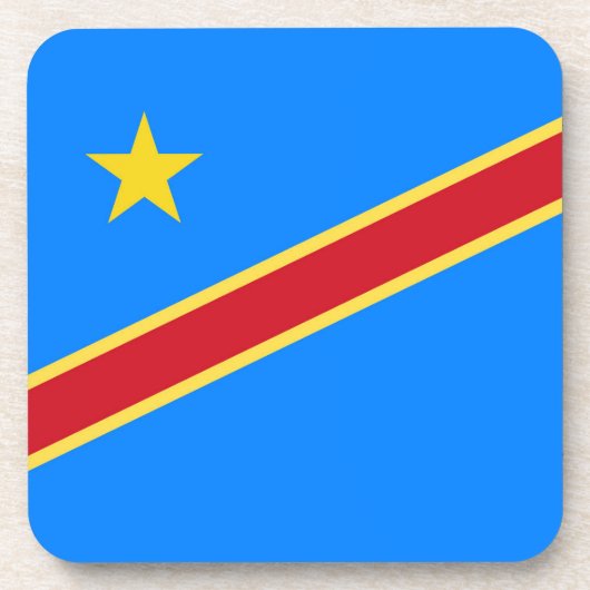 Kongo-Flagge Getränkeuntersetzer (Vorderseite)