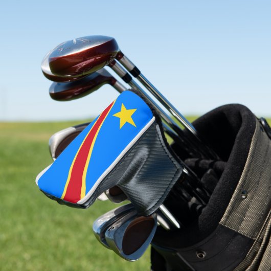 Kongo-Flagge Golf Headcover (In Situ)