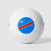 Kongo-Flagge Golfball (Vorderseite)
