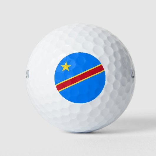 Kongo-Flagge Golfball (Vorderseite)