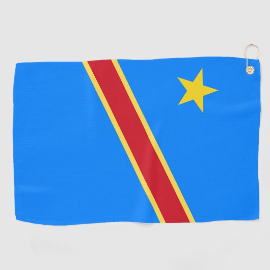 Kongo-Flagge Golfhandtuch (Horizontal)