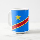 Kongo-Flagge Kaffeetasse (Vorderseite Links)