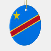 Kongo-Flagge Keramik Ornament (Rechts)