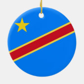 Kongo-Flagge Keramik Ornament (Hinten)