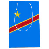 Kongo-Flagge Mittlere Geschenktüte (Vorderseite)