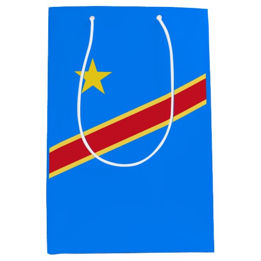 Kongo-Flagge Mittlere Geschenktüte (Vorderseite)