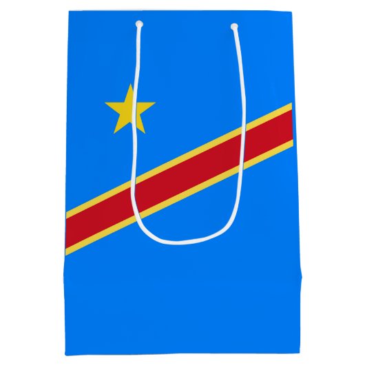 Kongo-Flagge Mittlere Geschenktüte (Rückseite)