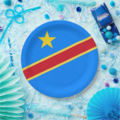 Kongo-Flagge Pappteller (Party)