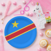 Kongo-Flagge Pappteller (Party)