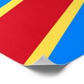 Kongo-Flagge Poster (Ecke)