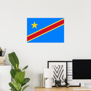 Kongo-Flagge Poster