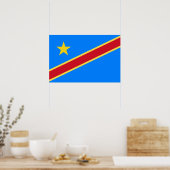 Kongo-Flagge Poster (Küche)