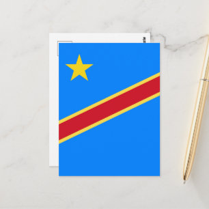 Kongo-Flagge Postkarte