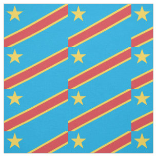 Kongo-Flagge Stoff