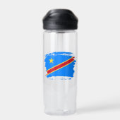Kongo-Flagge Trinkflasche (Rückseite)
