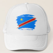 Kongo-Flagge Truckerkappe (Vorderseite)
