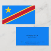 Kongo-Flagge Visitenkarte (Vorne/Hinten)