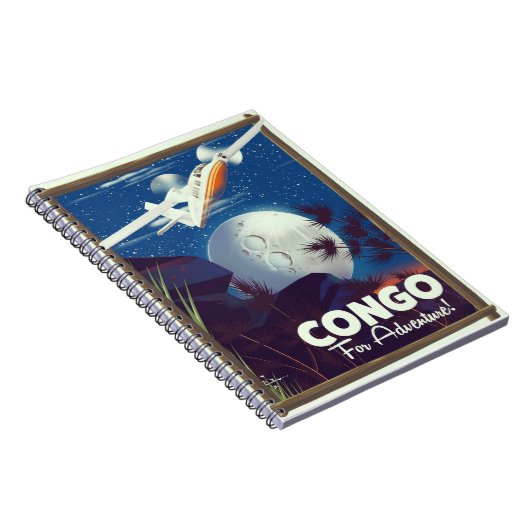 Kongo für Abenteuer! Reiseplakat Notizblock (Rechte Seite)