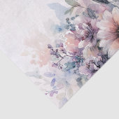 Kongo Grau Paprot Floral Watercolor Seidenpapier (Ausschnitt)